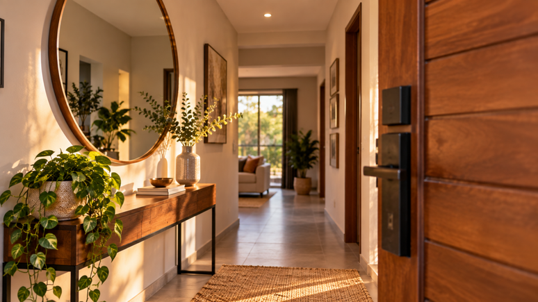 Por que algumas pessoas evitam espelho de frente para a porta? Conhe&ccedil;a a interpreta&ccedil;&atilde;o do Feng Shui e veja alternativas para posicionar a pe&ccedil;a na decora&ccedil;&atilde;o.