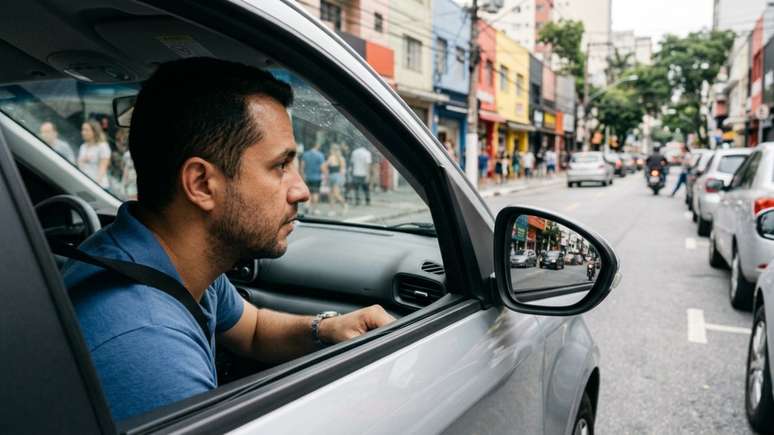 A legisla&ccedil;&atilde;o de tr&acirc;nsito determina que o motorista deve verificar o retrovisor antes de abrir a porta para evitar acidentes com ciclistas.