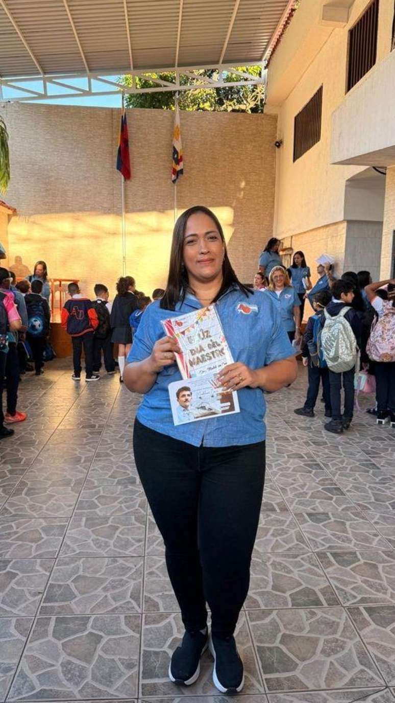 'Tive o privil&eacute;gio de am&aacute;-los e dizer isso a eles', afirma Madeleine sobre seus alunos (foto anterior aos terremotos)