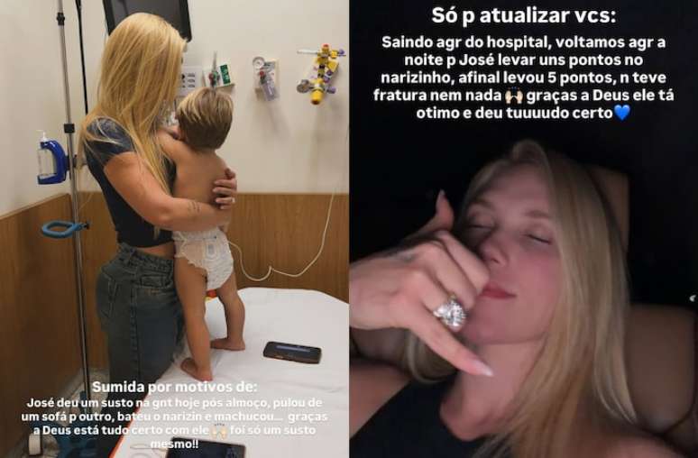 Virginia Fonseca contou aos seguidores sobre o acidente envolvendo o filho Jos&eacute; Leonardo