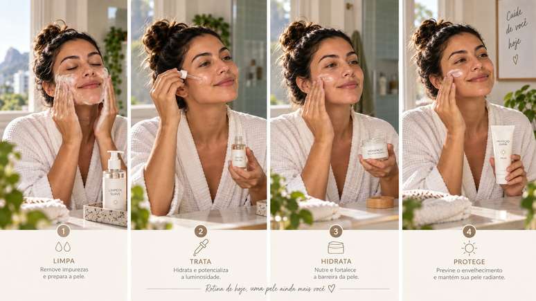 Menos produtos podem facilitar const&acirc;ncia e reduzir irrita&ccedil;&otilde;es desnecess&aacute;rias na pele.
