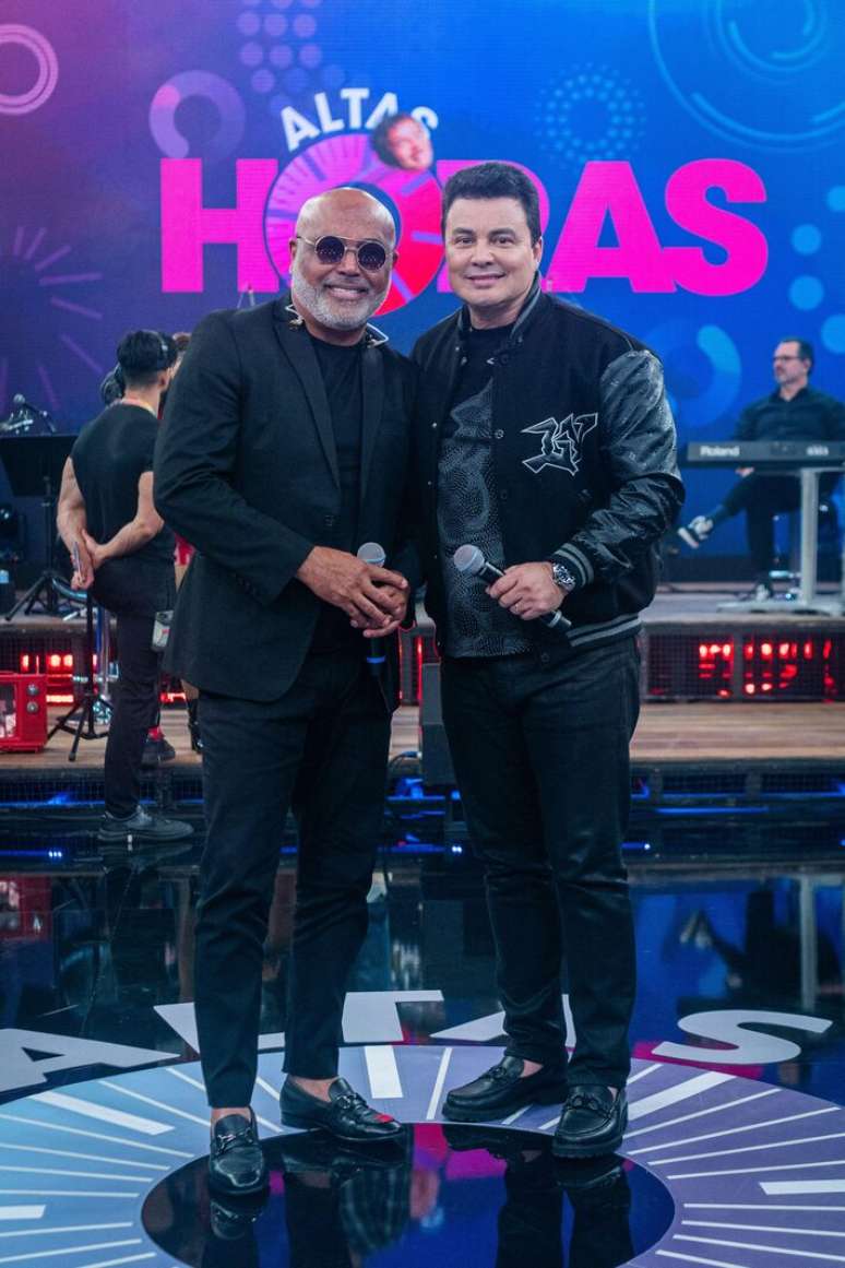Rick e Renner em participa&ccedil;&atilde;o no &lsquo;Altas Horas&rsquo;, da Globo, em 2020