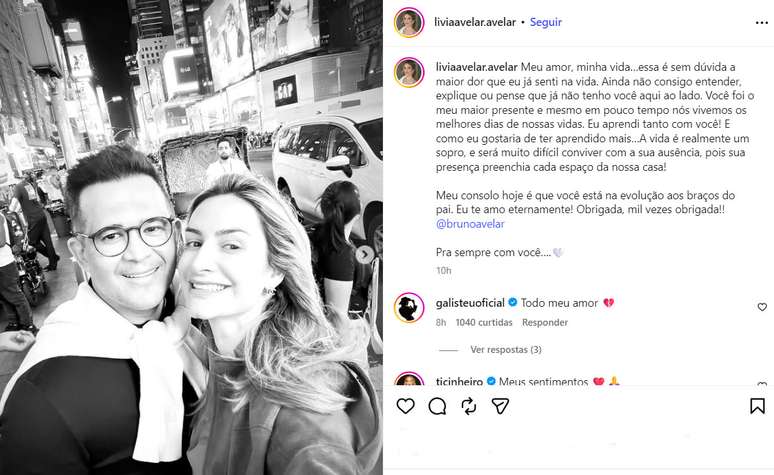 L&iacute;via Avelar e Bruno se casaram h&aacute; pouco mais de um m&ecirc;s