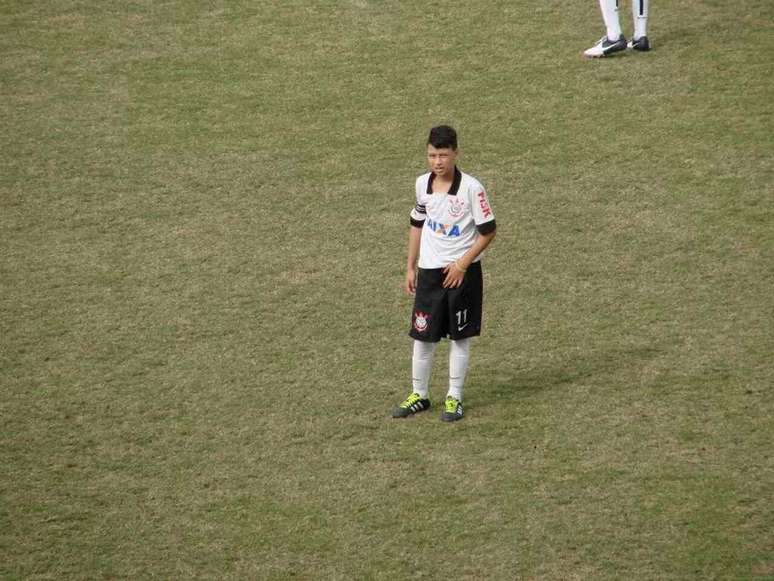 Gabriel Martinelli quando jogava pelo Corinthians na base &ndash;