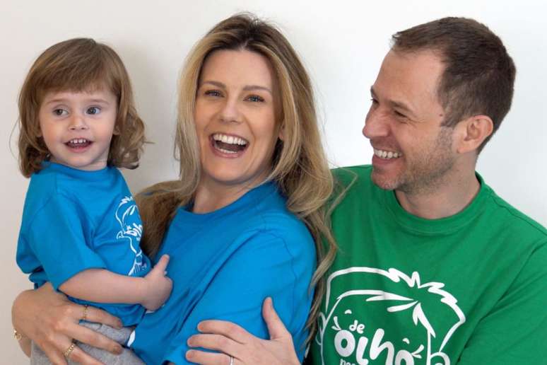 Lua, Daiana Garbin e Tiago Leifert