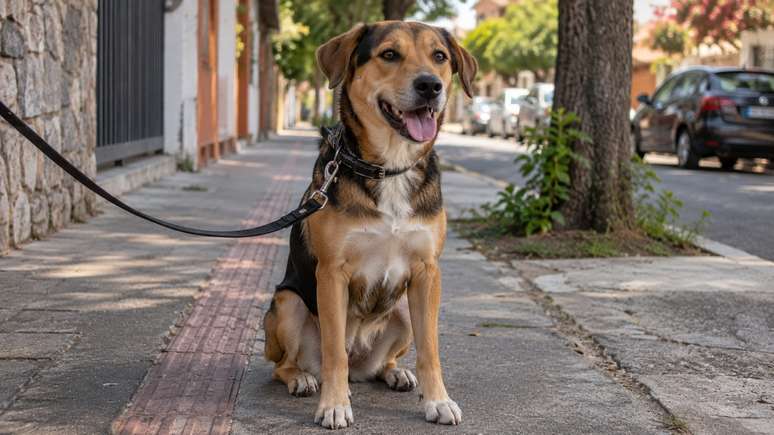 Observar o ambiente ajuda a entender por que o cachorro parou.