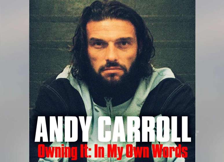 Capa da autobiografia de Andy Carroll, ex-jogador da sele&ccedil;&atilde;o inglesa &ndash; Divulga&ccedil;&atilde;o