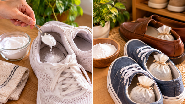O cheiro ruim dos sapatos pode ser causado por suor e umidade. Confira m&eacute;todos secos para controlar odores e evitar que eles voltem rapidamente.