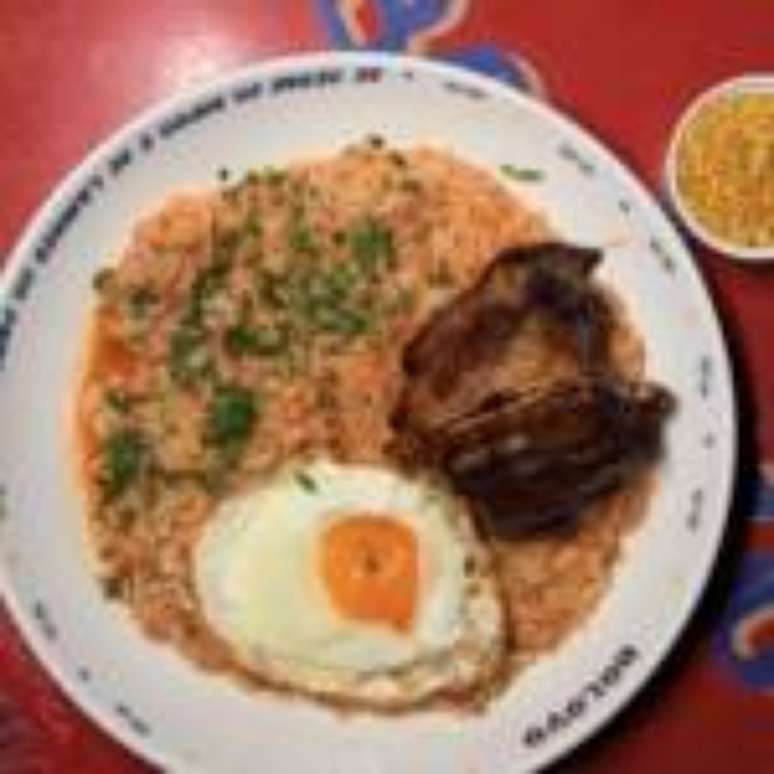 Arroz caldoso de costela com demi glac&ecirc; e ovo frito (R$ 52,90)