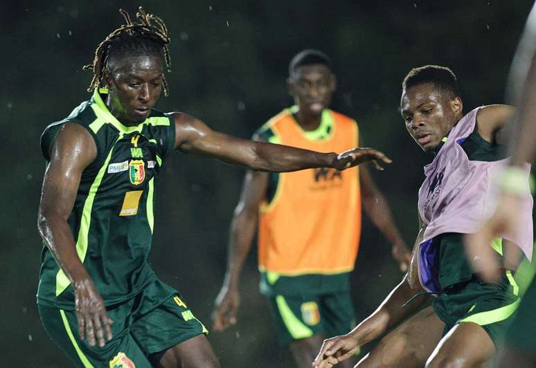 Malineses treinam no seu CT (em Kabala, cidade pr&oacute;xima da capital Bamako) para o jogo com Cabo Verde.