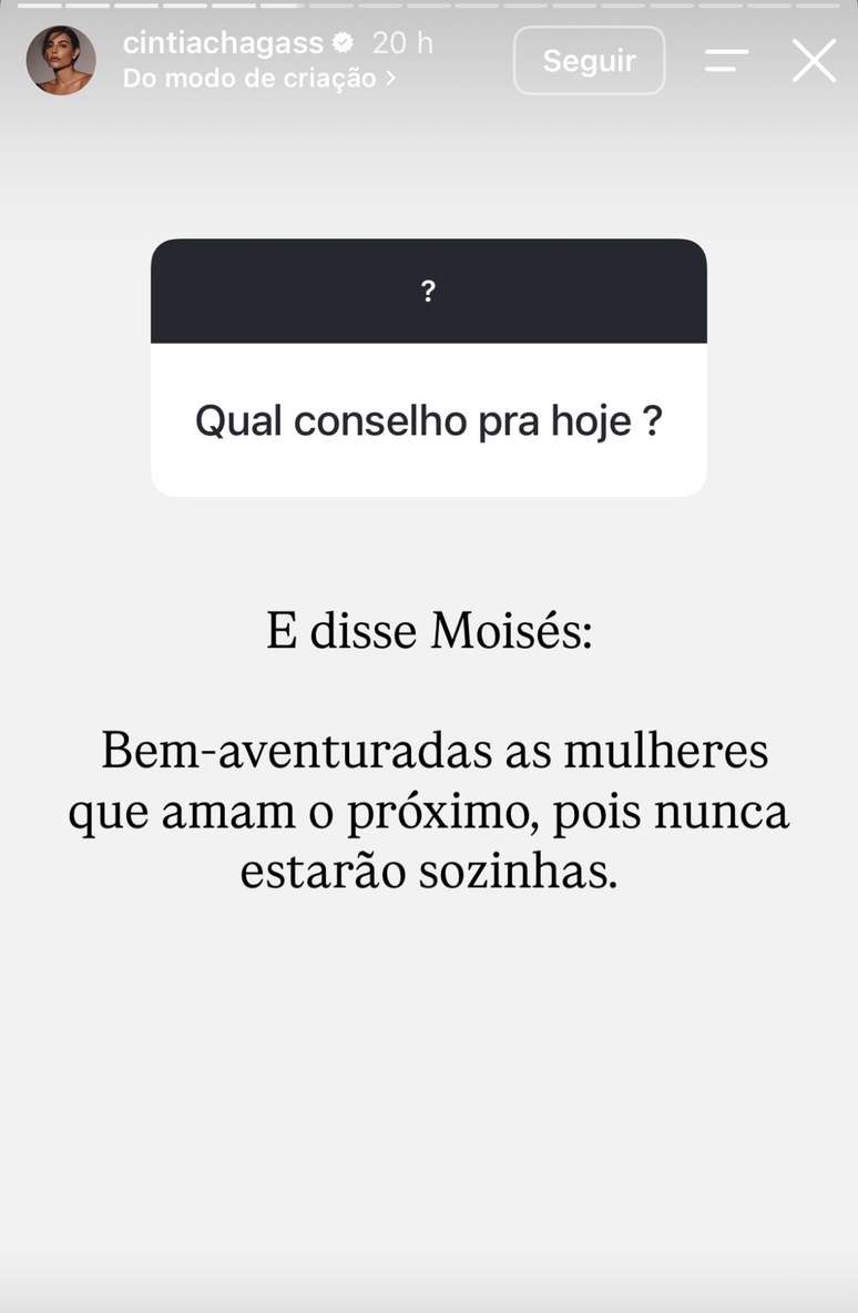 Influenciadora interagiu com as seguidoras 