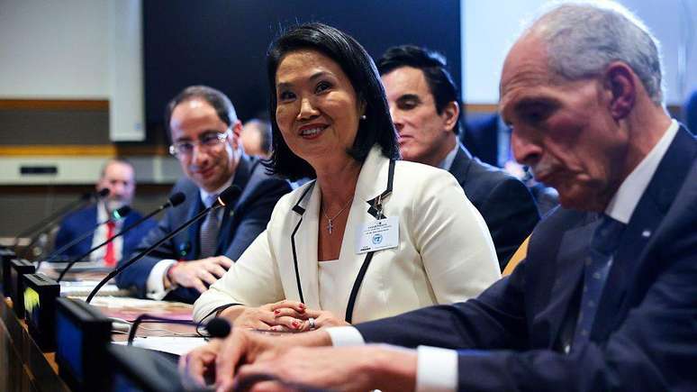 A presidente do Peru, Keiko Fujimori, aplaudiu a lideran&ccedil;a regional de Donald Trump