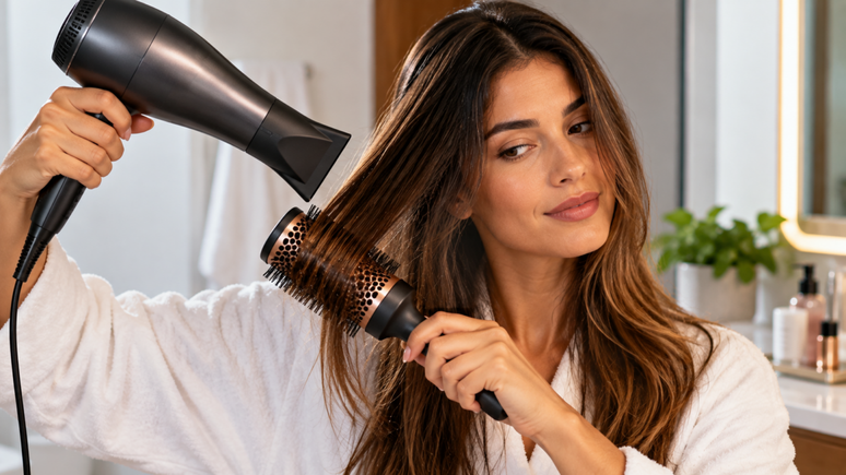 Quer secar o cabelo sem aumentar o ressecamento? Saiba como movimentar o secador, controlar a temperatura e usar protetor t&eacute;rmico corretamente.