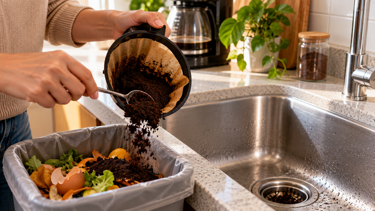 Sua pia est&aacute; escoando devagar? Veja como a borra de caf&eacute; pode contribuir para obstru&ccedil;&otilde;es e quais cuidados tomar para evitar problemas no encanamento.