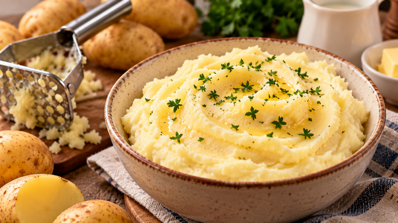 O tipo de batata e a temperatura tamb&eacute;m influenciam o pur&ecirc;. Veja como escolher a variedade e preparar a receita para obter uma textura mais cremosa.