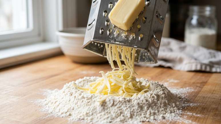 Manter os ingredientes e utens&iacute;lios resfriados evita que a gordura derreta precocemente e garante um crescimento uniforme.