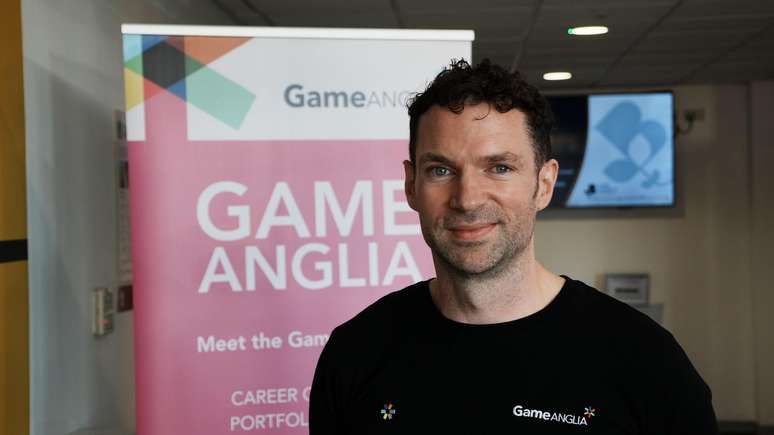 Mark Backler, da Game Anglia, afirma que o grupo trabalha para promover a consci&ecirc;ncia sobre as carreiras na ind&uacute;stria de jogos