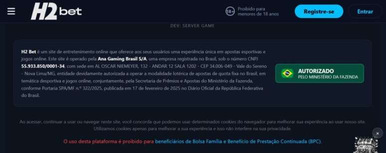 Site falso usa marca da H2, bet que tinha aval do governo para operar, e mant&eacute;m selo de 'autorizado pelo Minist&eacute;rio da Fazenda'