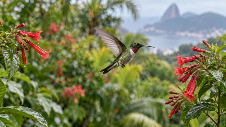 A habilidade de voar para tr&aacute;s ajuda durante visitas &agrave;s flores.