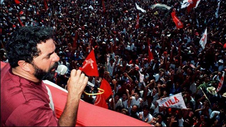 Lula em foto da campanha de 1989