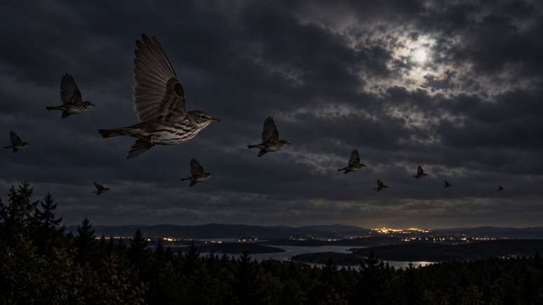 Mesmo &agrave; noite, essas aves conseguem ajustar sua rota durante a migra&ccedil;&atilde;o.