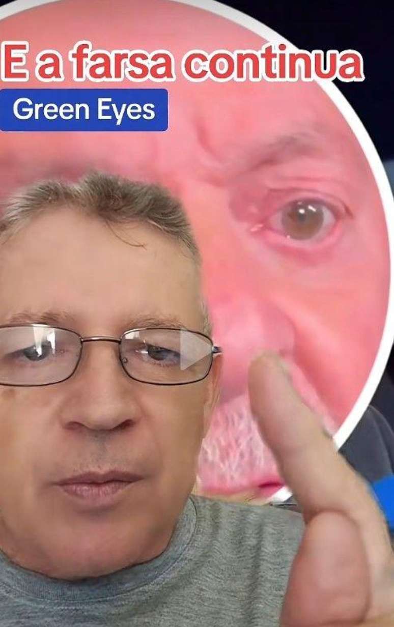David Fran&ccedil;a tamb&eacute;m publica v&iacute;deos no TikTok divulgando "evid&ecirc;ncias" de que Lula foi substitu&iacute;do por um s&oacute;sia