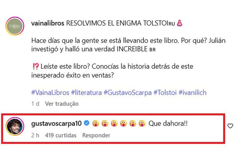 Scarpa reagiu a v&iacute;deo publicado por livraria argentina &ndash;