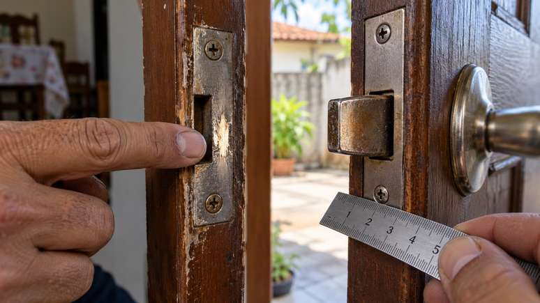 Um segundo profissional encontrou sinais antigos de atrito no batente.