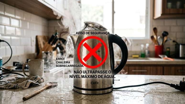 Evitar encher o reservat&oacute;rio al&eacute;m do necess&aacute;rio prolonga a durabilidade da chaleira.