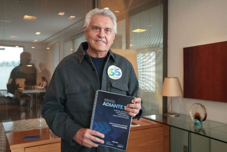 O candidato Ronaldo Caiado tamb&eacute;m conheceu as propostas do Brasil Adiante.