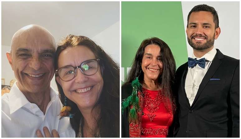 Luc&eacute;lia Santos com Jo&atilde;o Signorelli e Eduardo Meirelles: ela acredita no conceito budista da reencarna&ccedil;&atilde;o