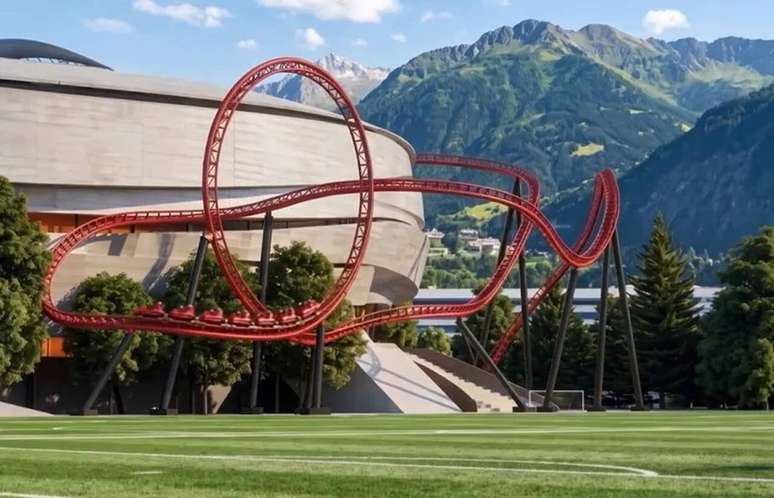 O Sion pretende construir o Cervin Coliseum com uma gigantesca montanha-russa integrada &agrave; estrutura &ndash; Reprodu&ccedil;&atilde;o