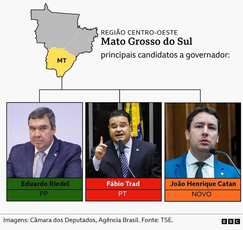 principais candidatos a governador - Mato Grosso do Sul