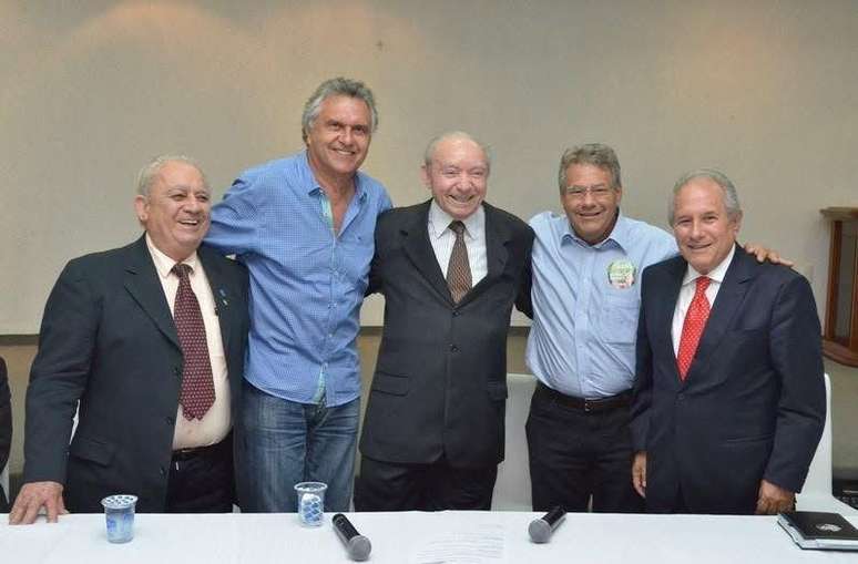 Caiado e Manoel Ferreira em 2014, quando o bispo apoiou sua candidatura ao Senado