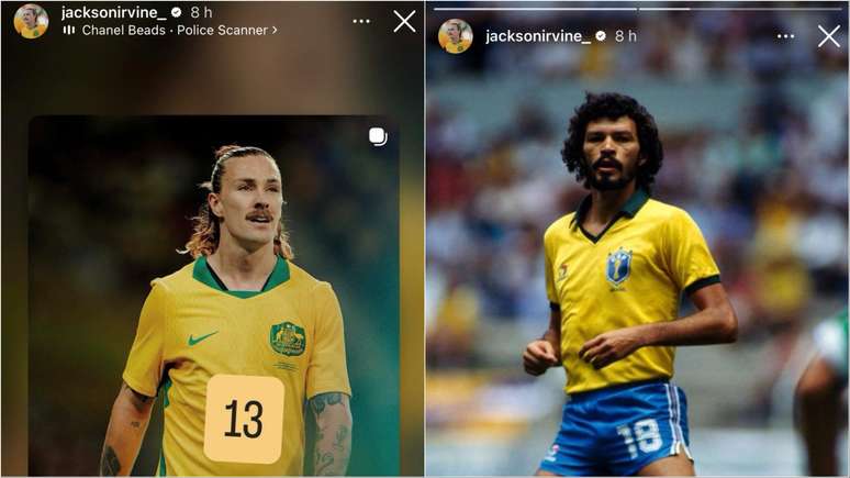 Jackson Irvine, jogador da sele&ccedil;&atilde;o da Austr&aacute;lia, postou foto em apoio a Lula nao dia das elei&ccedil;&otilde;es