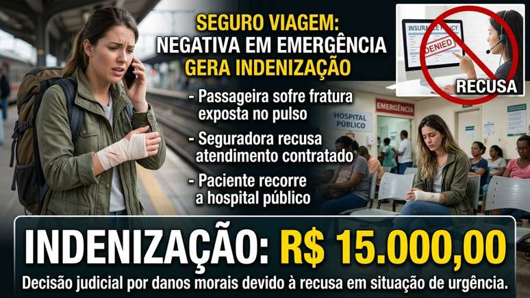 Despesas m&eacute;dicas pagas do pr&oacute;prio bolso devido &agrave; omiss&atilde;o do seguro viagem devem ser integralmente ressarcidas.
