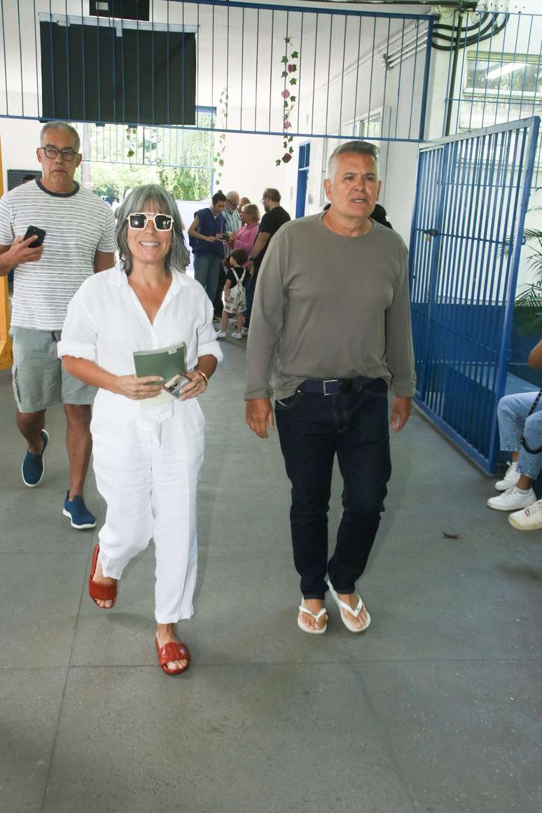 Gloria Pires e o marido Orlando Morais 