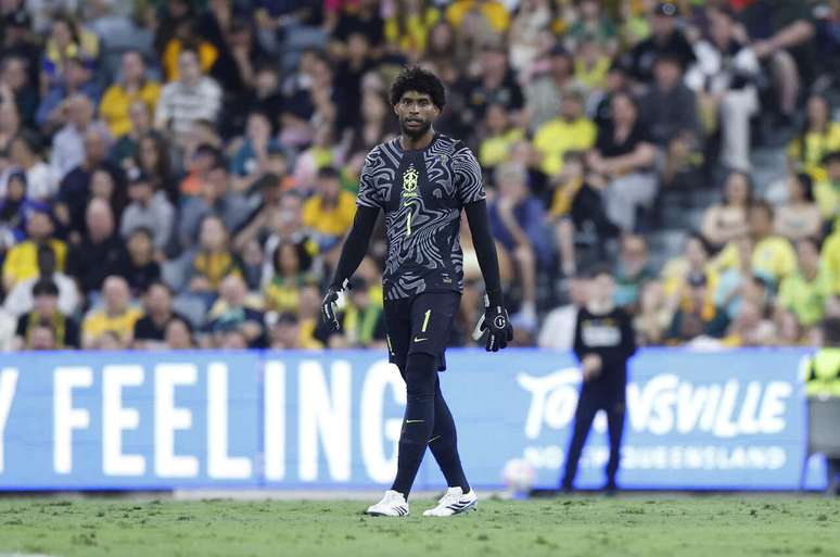 Hugo Souza atuou no primeiro jogo da Sele&ccedil;&atilde;o na Data Fifa, o empate em 1 a 1 com a Austr&aacute;lia &ndash;