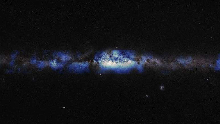 Esta imagem desfocada &eacute; da Via L&aacute;ctea, mas &eacute; composta de part&iacute;culas de neutrinos