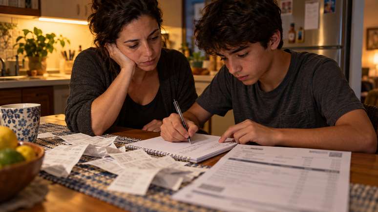 M&atilde;e e filho precisaram criar novas regras para compras digitais.