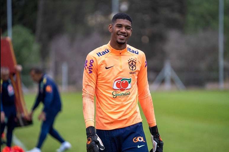 Kau&atilde; Santos em sua passagem pela Sele&ccedil;&atilde;o Brasileira Sub-20 em 2023 &ndash;