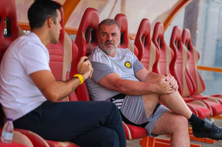 Ange Postecoglu durante treino do Al Nassr &ndash;