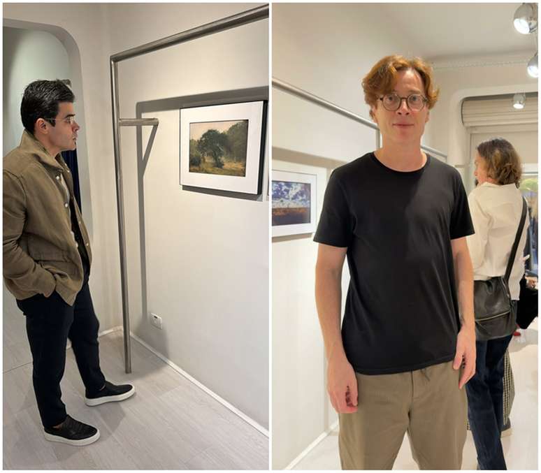 O artista visual Claudio Cupertino e o empres&aacute;rio de moda Adi Amaral passaram pelo evento