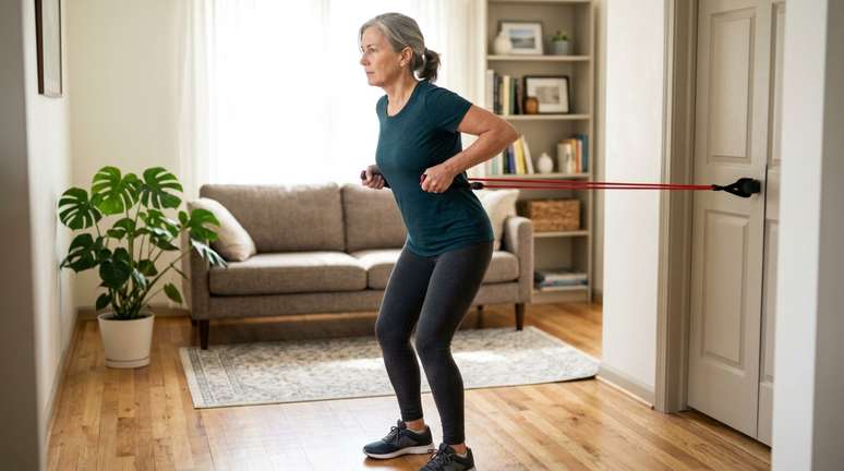 O treino de for&ccedil;a cria resist&ecirc;ncia suficiente para desafiar m&uacute;sculos de maneira mais direta