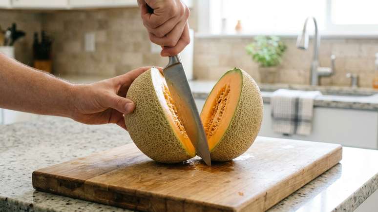 O uso de uma escova sob &aacute;gua corrente remove os pat&oacute;genos escondidos na textura &aacute;spera da casca.