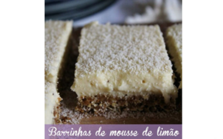 Barrinha de mousse de lim&atilde;o com coco-