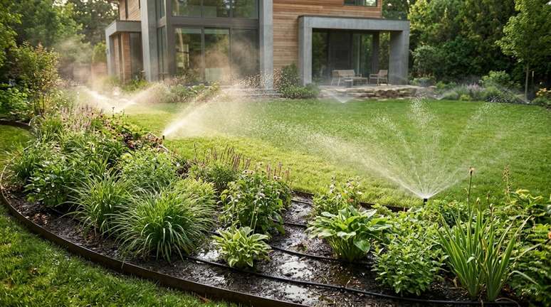 O sistema de irriga&ccedil;&atilde;o autom&aacute;tica n&atilde;o precisa ser igual em todo o jardim.