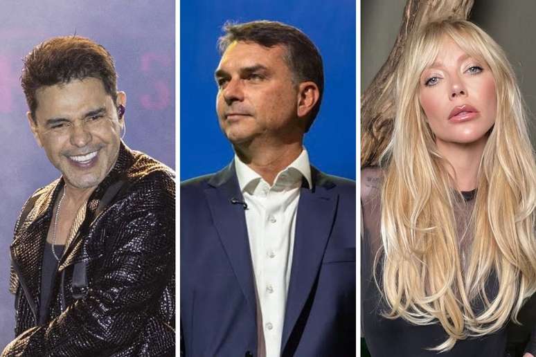 Zez&eacute; Di Camargo, Fl&aacute;vio Bolsonaro e Luiza Possi