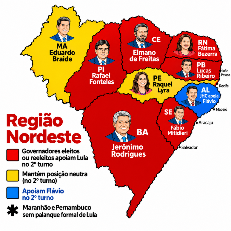 Reduto do PT, Lula inicia campanha de 2&ordm; turno sem palanque formal em PE, AL e MA