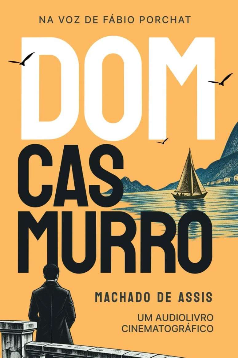 Capa do audiolivro 'Dom Casmurro', de Machado de Assis, narrado por F&aacute;bio Porchat